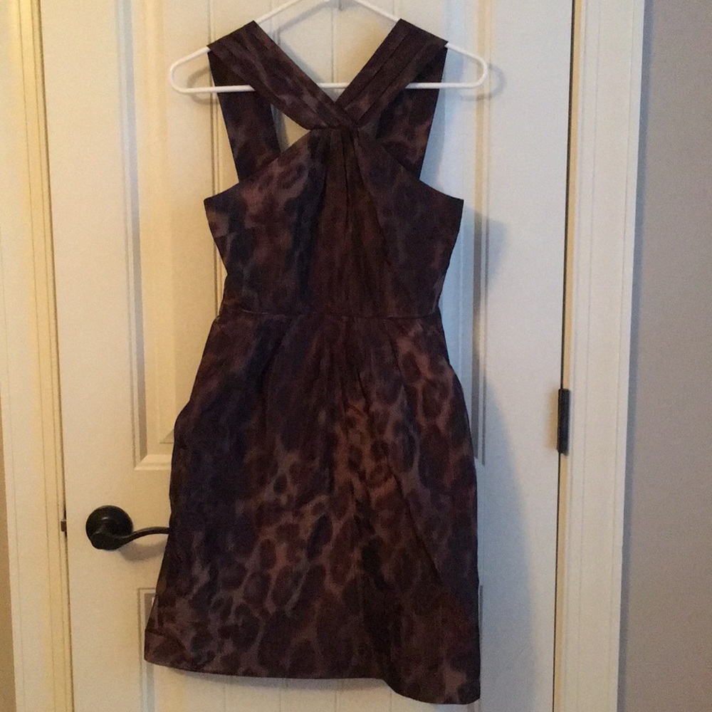 Leopard print cocktail dress